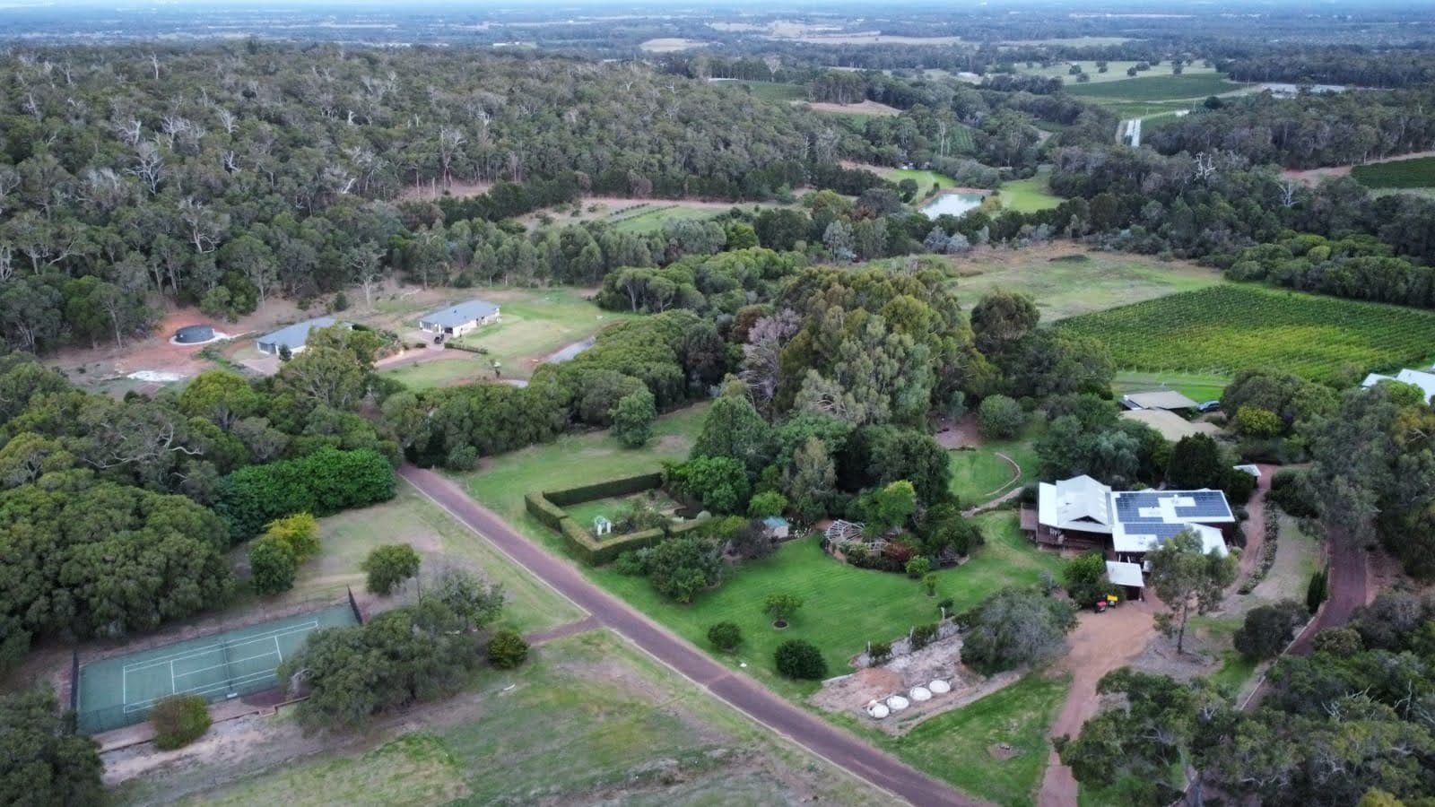 Aerial view of Rivendell Winery Estate 